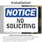 Signmission No Soliciting OSHA Notice Sign, Vinyl Decal, 10in W x 7in L, 2PK OS-2PACK-NS-D-710-L-14838 - alternate 3